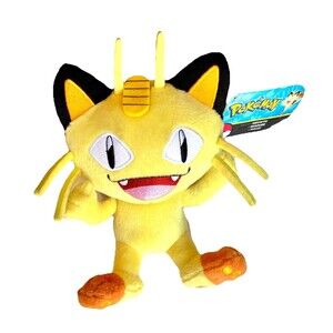 NWT Pokemon Meowth Plush Figure Team Rocket Tomy 8" 2017 RARE